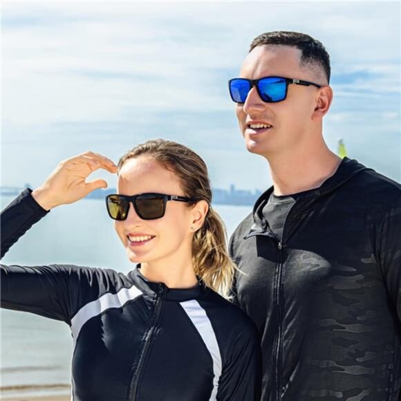 Fishing Polarized Sunglasses for Men Driving Running Golf Sports Glasses Square - Picture 6 of 7